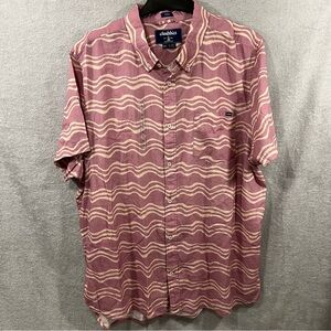 Chubbies Friday Shirt Mens XXL Wavy Striped Short Sleeve 60/40 Cotton Rayon Blen